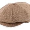 Flat Caps-Jaxon & James Gotham Newsboy Brown Flat Cap -