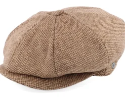 Flat Caps-Jaxon & James Gotham Newsboy Brown Flat Cap -