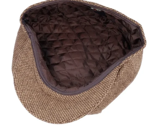 Flat Caps-Jaxon & James Gotham Newsboy Brown Flat Cap -