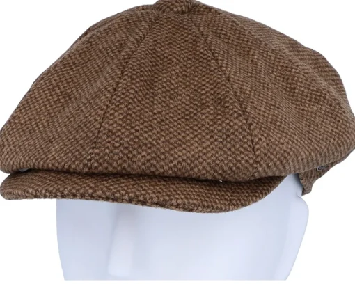 Flat Caps-Jaxon & James Gotham Newsboy Brown Flat Cap -