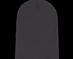 Blank Beanies-Beechfield Graphite Grey Long Blank Beanie -