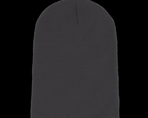 Blank Beanies-Beechfield Graphite Grey Long Blank Beanie -