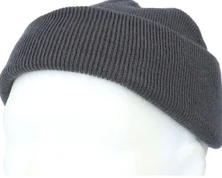 Short Beanies | Blank Beanies-Beechfield Graphite Grey Short Blank Beanie -