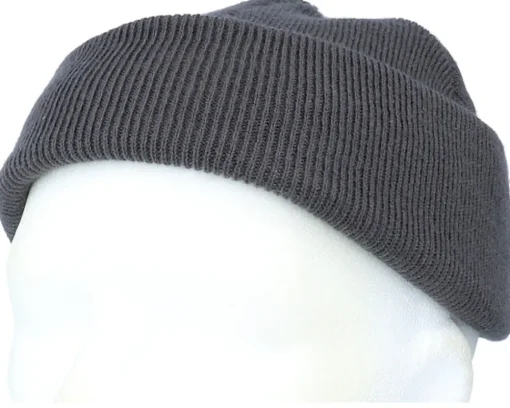Short Beanies | Blank Beanies-Beechfield Graphite Grey Short Blank Beanie -