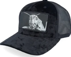 Velvet Caps-Calza Pennello Grasshopper Big Patch Black Velvet Trucker -
