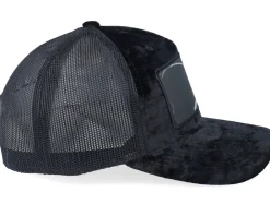 Velvet Caps-Calza Pennello Grasshopper Big Patch Black Velvet Trucker -