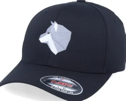 Hot Origami Grey Paper Wolf Black Flexfit -