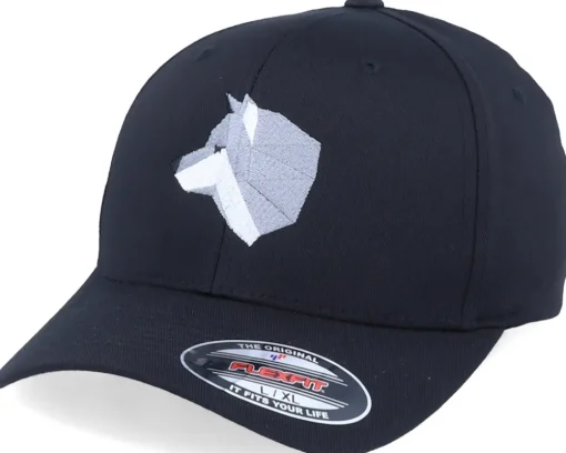 Hot Origami Grey Paper Wolf Black Flexfit -