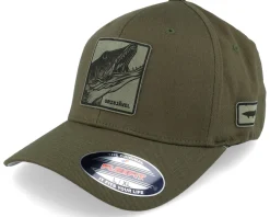 Online Skillfish Grisjävel Laser Olive Wooly Combed Flexfit -