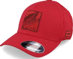 New Skillfish Grisjävel Laser Wooly Combed Red Flexfit -