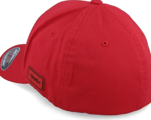 New Skillfish Grisjävel Laser Wooly Combed Red Flexfit -