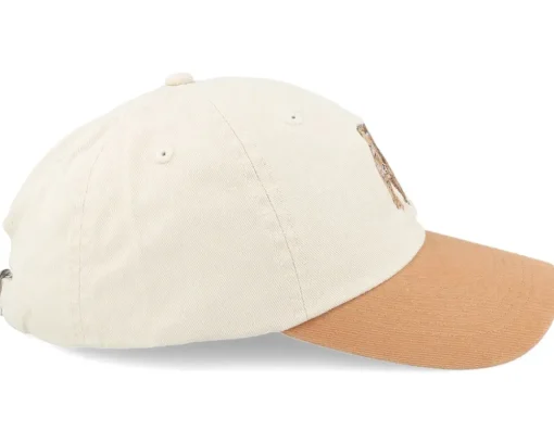 Dad Cap-Wild Spirit Grizzly Bear Washed Stone/Wheat Dad Cap -