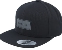 Snapback-Kränkt! Hatar Fan Folk Patch Black Snapback -