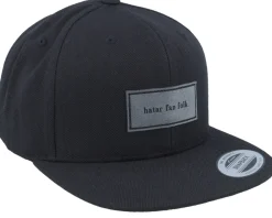 Snapback-Kränkt! Hatar Fan Folk Patch Black Snapback -