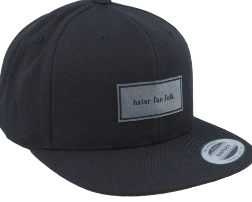 Snapback-Kränkt! Hatar Fan Folk Patch Black Snapback -