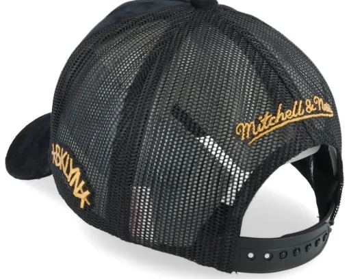 Trucker-Mitchell & Ness Hatstore Exclusive x Brooklyn Nets Amber Velvet Trucker - Black