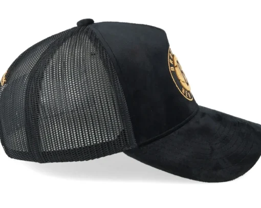 Trucker-Mitchell & Ness Hatstore Exclusive x Brooklyn Nets Amber Velvet Trucker - Black