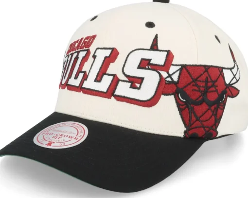 Adjustable-Mitchell & Ness Hatstore Exclusive x Chicago Bulls Netlogo Cream/Black Adjustable -