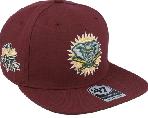 Snapback-47 Brand Hatstore Exclusive x Los Angeles Angels Asg Dark Maroon Snapback - Red
