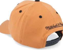 Adjustable-Mitchell & Ness Hatstore Exclusive x Milwaukee Bucks Camel Leather Logo -