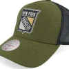 Trucker-Mitchell & Ness Hatstore Exclusive x New York Rangers Winterized True Forest/Black Trucker - Green