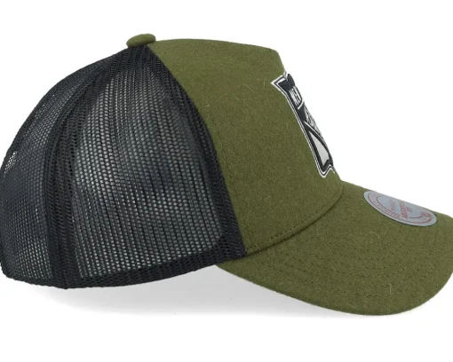Trucker-Mitchell & Ness Hatstore Exclusive x New York Rangers Winterized True Forest/Black Trucker - Green