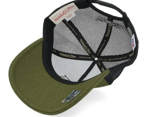 Trucker-Mitchell & Ness Hatstore Exclusive x New York Rangers Winterized True Forest/Black Trucker - Green