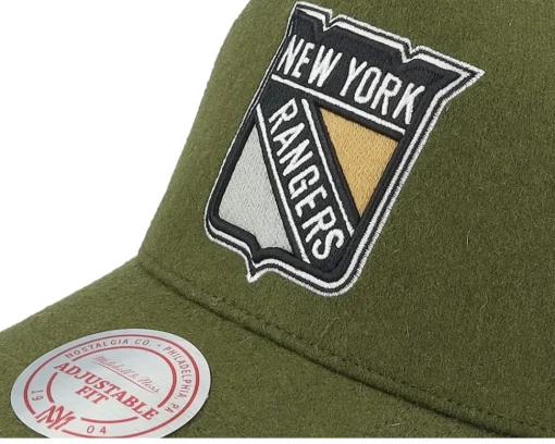Trucker-Mitchell & Ness Hatstore Exclusive x New York Rangers Winterized True Forest/Black Trucker - Green