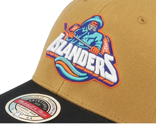 Adjustable-Mitchell & Ness Hatstore Exclusive x New York Islanders Izing Brown/Black Adjustable - Beige