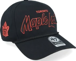 Best 47 Brand Hatstore Exclusive x Toronto Maple Leafs Crosstown Script T Black Adjustable -