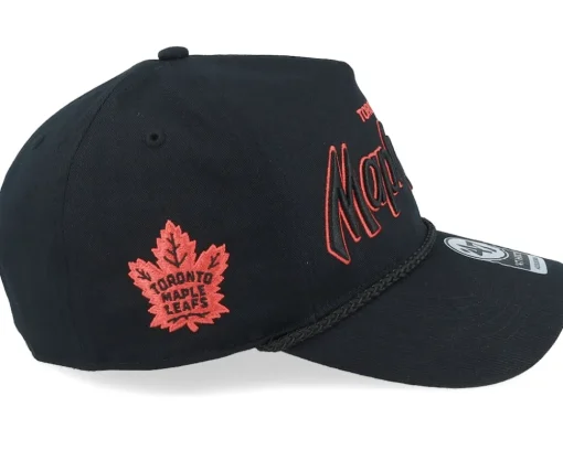 Best 47 Brand Hatstore Exclusive x Toronto Maple Leafs Crosstown Script T Black Adjustable -