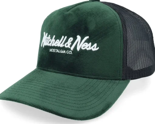 Trucker | Velvet Caps-Mitchell & Ness Hatstore Exclusive x Velvet Pinscript Trucker - Green