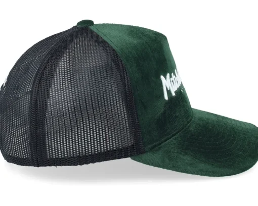 Trucker | Velvet Caps-Mitchell & Ness Hatstore Exclusive x Velvet Pinscript Trucker - Green