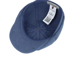 Flat Caps-Stetson Hatteras Cotton Blue Flat Cap -