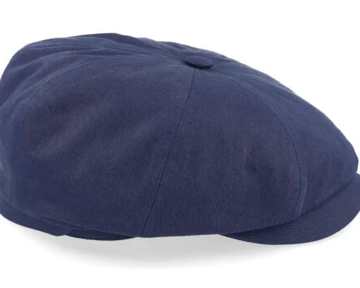 Flat Caps-Stetson Hatteras Cotton Navy Flat Cap -