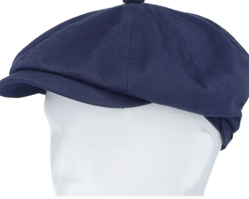 Flat Caps-Stetson Hatteras Cotton Navy Flat Cap -