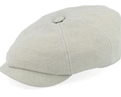 Fashion Stetson Hatteras Cotton Twill Beige/Blue Twill Flat Cap -