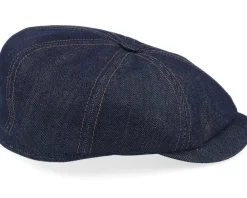 Best Stetson Hatteras Denim Sustainable Blue Flat Cap -