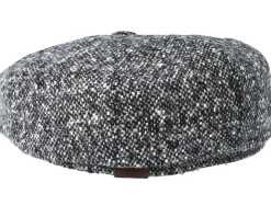 Fashion Stetson Hatteras Donegal Black Flat Cap -