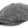 Flat Caps-Stetson Hatteras Herringbone WV Flat Cap -