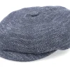 Flat Caps-Stetson Hatteras Jersey Blue Flat Cap -