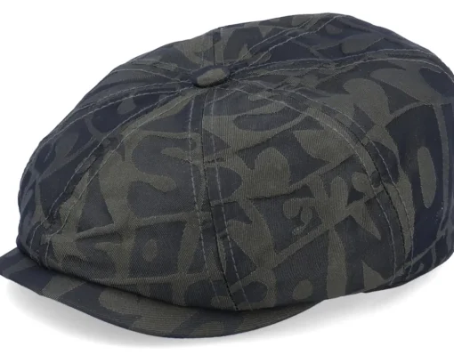 Hot Stetson Hatteras Outdoor Olive/Black Flat Cap -