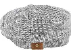 Sale Stetson Hatteras Silk Black/White Flat Cap -