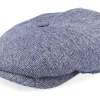 Best Stetson Hatteras Silk Navy Flat Cap -