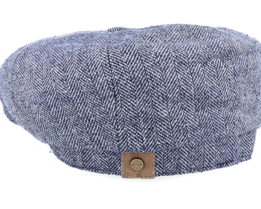 Best Stetson Hatteras Silk Navy Flat Cap -