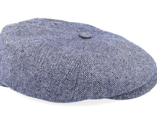 Best Stetson Hatteras Silk Navy Flat Cap -