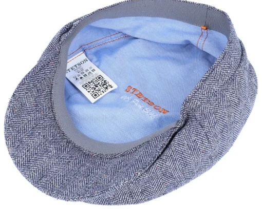 Best Stetson Hatteras Silk Navy Flat Cap -