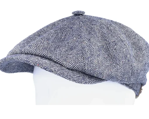 Best Stetson Hatteras Silk Navy Flat Cap -