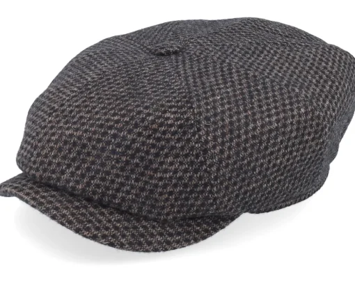 Hot Stetson Hatteras Wool Black/Brown Flatcap -