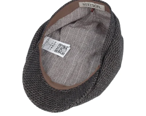 Hot Stetson Hatteras Wool Black/Brown Flatcap -
